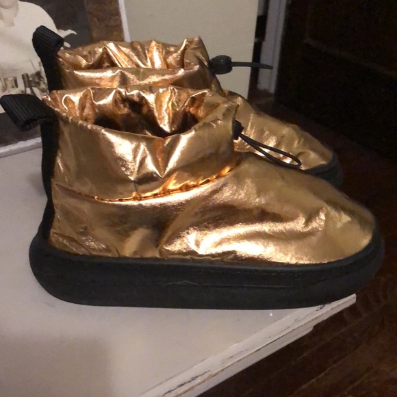 Free People Pillow Talk Metallic Bootie Slippers 39/9 - Picture 5 of 9